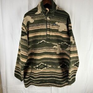 Southern Marsh Matagorda Rustic Pullover Mens XL 1/4 Zip Fleece Sweater Western